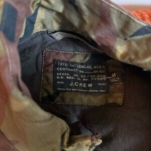 jcrew mens large camo zip vest